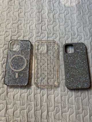 Fundas iPhone 12 Glitter (3 unidades)