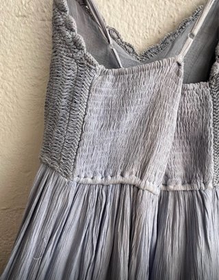 Vestido largo crochet azul Talla M-L