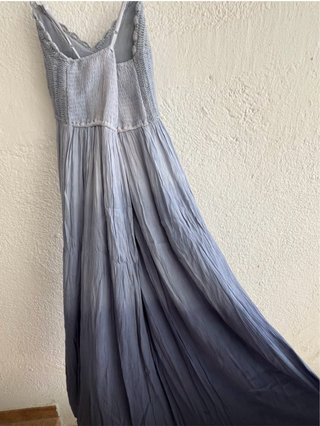 Vestido largo crochet azul Talla M-L