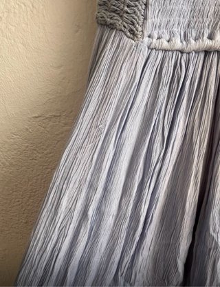 Vestido largo crochet azul Talla M-L