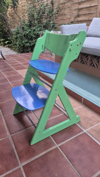 Trona evolutiva verde y azul