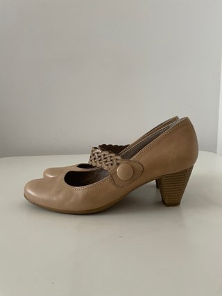 Zapatos Gianni Zenna Beige Cuero Talla 38