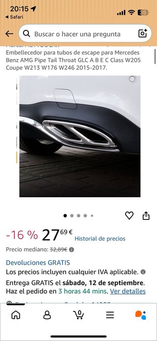 Embellecedores Tubo Escape Mercedes AMG