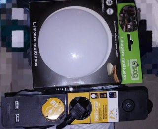 Lámpara LED Multiusos y Regleta Enchufes USB