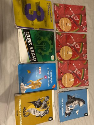 LOTE DE 8 LIBROS 3º ESO ¡Varios sin usar!