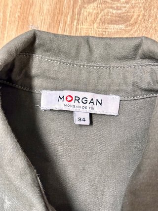 Mono verde militar manga larga mujer