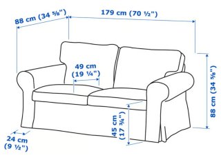 Sofá 2 plazas Ikea model EKTORP