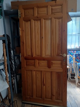 Puerta de pino macizo 98,5 m x 2,14 m