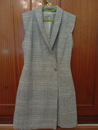 Chaleco elegante Fórmula Joven azul/gris M