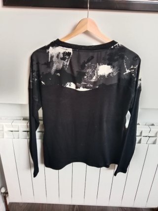 Blusa Vero Moda Talla M Estampado Blanco y Negro