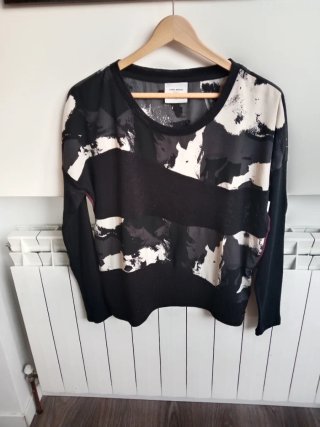 Blusa Vero Moda Talla M Estampado Blanco y Negro