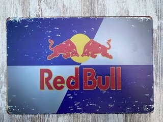 (672) Cartel Metálico Red Bull