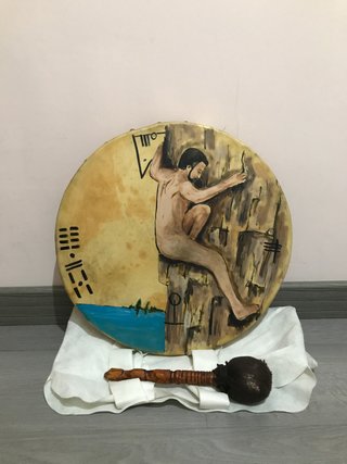 Tambor Chamanico Artesanal Piel Cabra