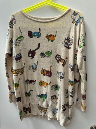 Jersey largo estampado gatos
