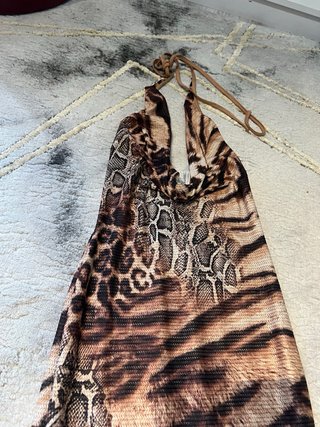 Vestido estampado animal print