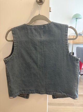 Chaleco vaquero bordado talla única