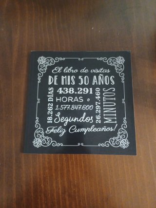 Libro de visitas y taza 50 cumpleaños
