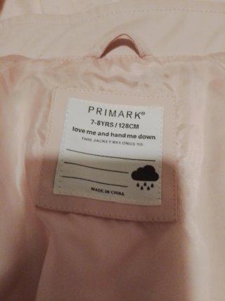 Chubasquero niña Primark rosa talla 7- 8 años