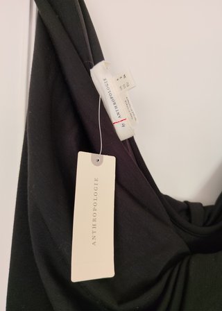 Vestido negro midi Anthropologie. Talla 34