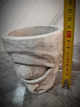 Vaso Ciclope Gargoyle Elfo Horror Scultura Gesso