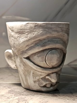 Vaso Ciclope Gargoyle Elfo Horror Scultura Gesso