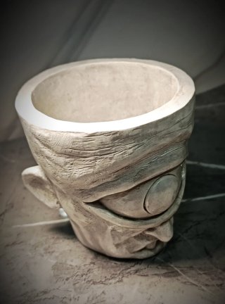 Vaso Ciclope Gargoyle Elfo Horror Scultura Gesso