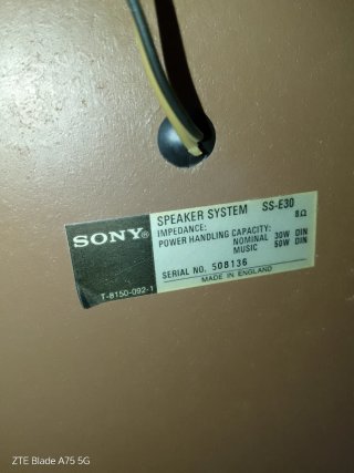 Altavoces Sony SS-E30 (8 Ohmios).