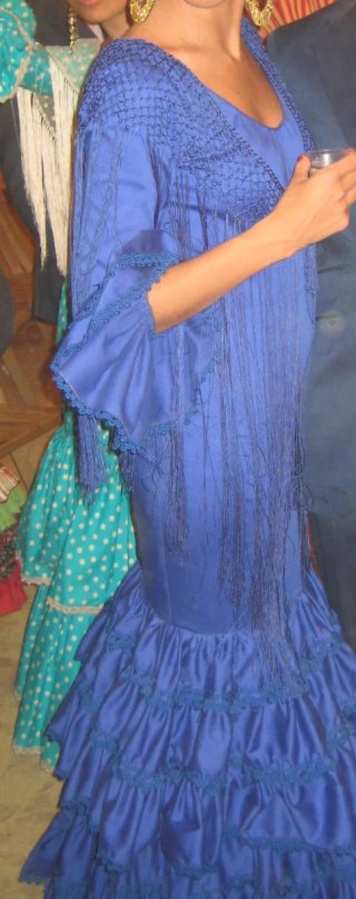 Vestido de flamenca azul