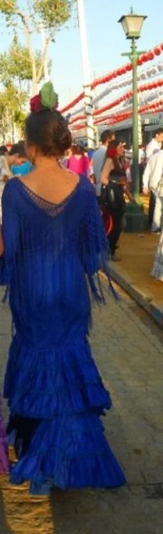 Vestido de flamenca azul