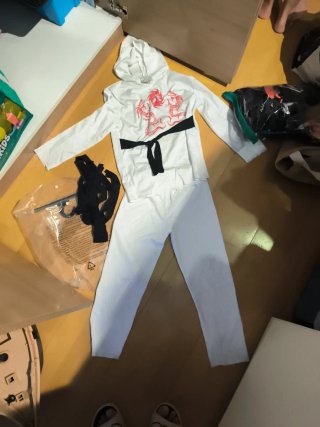 Disfraz ninja blanco talla 6-7 años