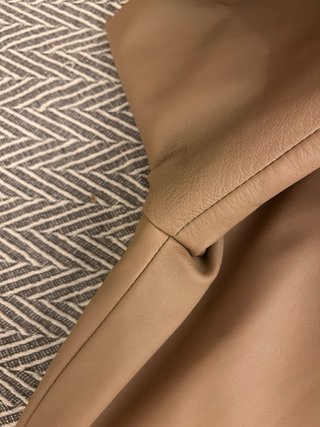 Chaqueta de Piel Natural Beige Premium