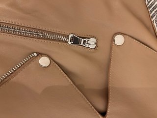 Chaqueta de Piel Natural Beige Premium