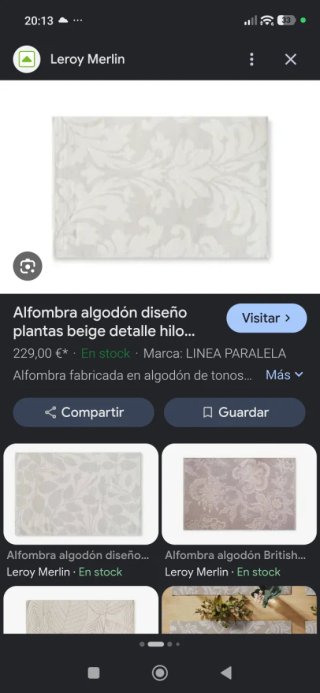 Alfombra algodón floral beige