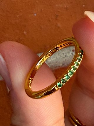 Anillo Pandora Corazón con Circonitas verde
