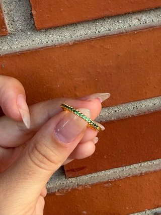 Anillo Pandora Corazón con Circonitas verde