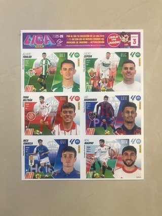 Cromos La Liga Este 2025-26 Invierno