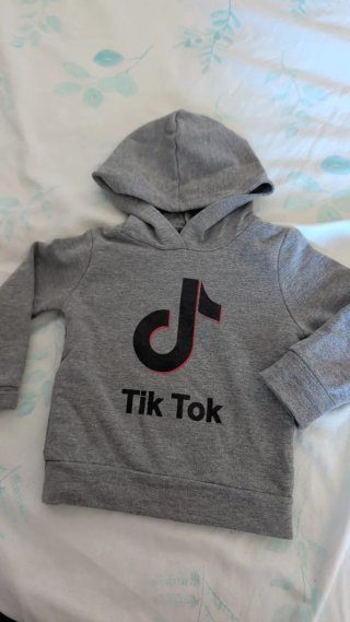 Sudadera Gris TikTok Logo