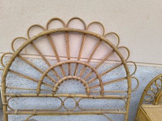 Cabeceros y mesita de noche bambú