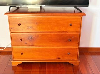 Cómoda de madera 3 cajones