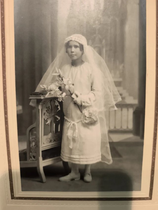 Fotografía antigua Primera Comunión J. Bañón