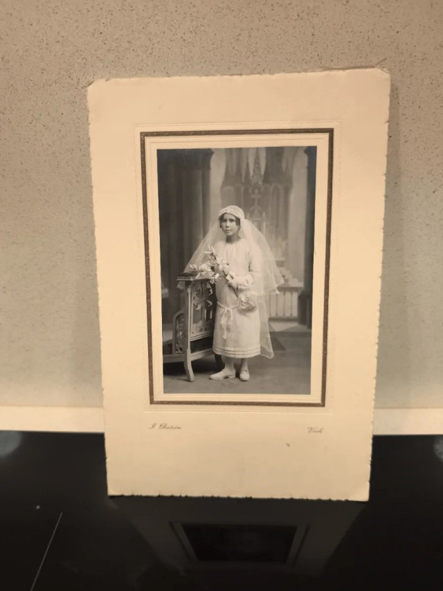Fotografía antigua Primera Comunión J. Bañón