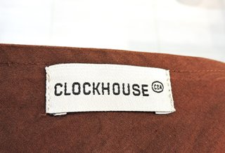 Falda marrón bordada Clockhouse C&A. Nueva