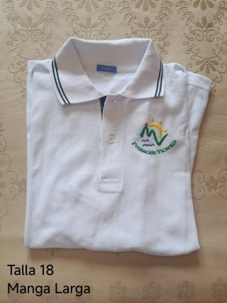 Uniforme Blanco Talla 18 Manga Larga(M/L)