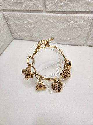 Pulsera Acero Quirúrgico Chapado Oro