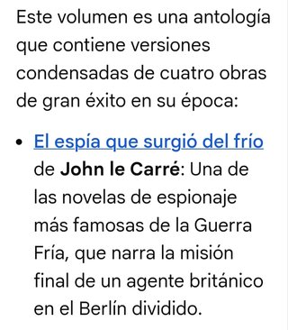 Libro: El Espía que Surgió del Frío/Cuento de A ..
