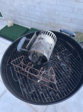 Barbacoa Weber Carbón Negra y Plateada
