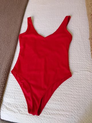 Bañador mujer rojo