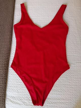 Bañador mujer rojo