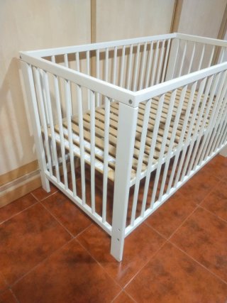 Cuna IKEA Gulliver Clásica Blanca 2 Alturas 60x120