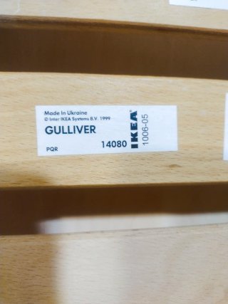 Cuna IKEA Gulliver Clásica Blanca 2 Alturas 60x120